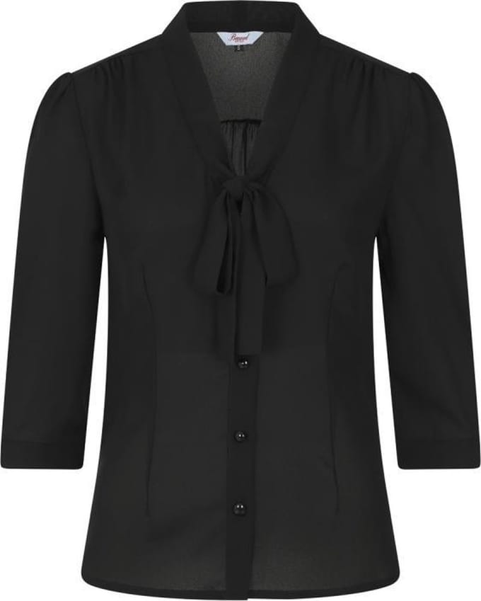 Dancing Days - PERFECT PUSSYBOW Blouse - M - Zwart