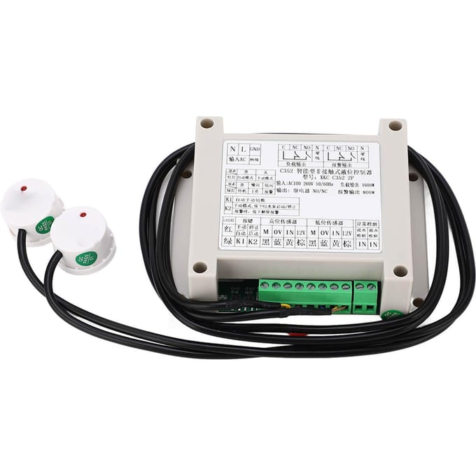 Niet-contact vloeistofniveaucontroller Gevoeligheid Instelbaar Automatische Waterniveau Controller Sensor AC100‑260V white