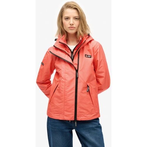Superdry Mountain Windjack met Capuchon Cream Grootte: 42