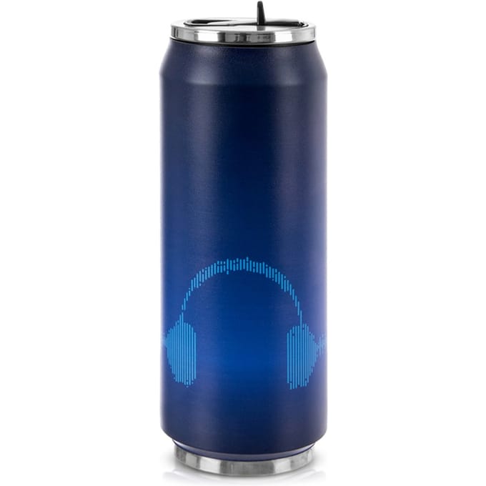 Merkloos Thermosbeker 500 ml - Blikvorm, RVS, Lekvrij