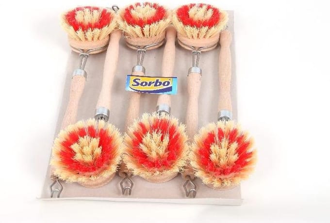 Ibex afwasborstel hout tampico pak a 6st