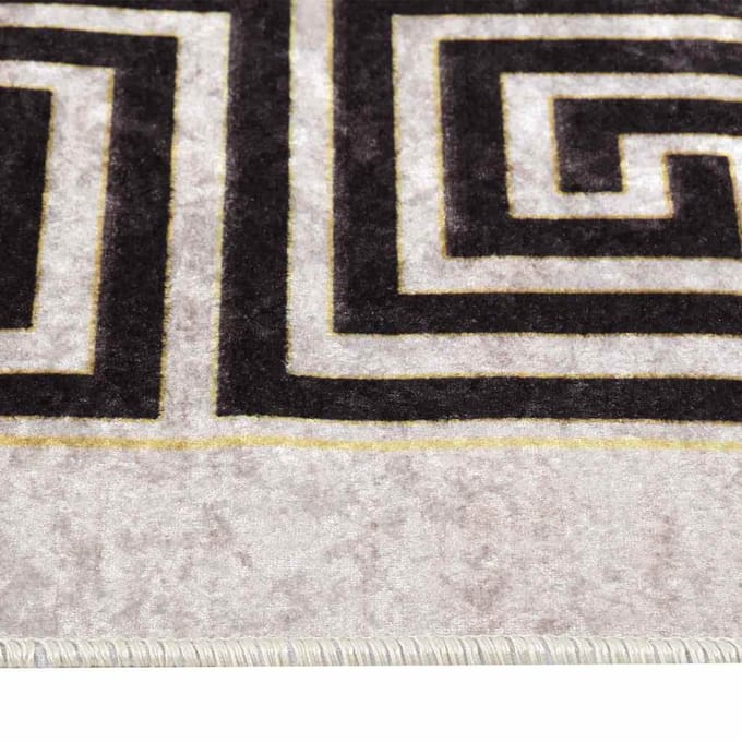 vidaXL - Vloerkleed - wasbaar - 80x150 - cm - lichtbeige