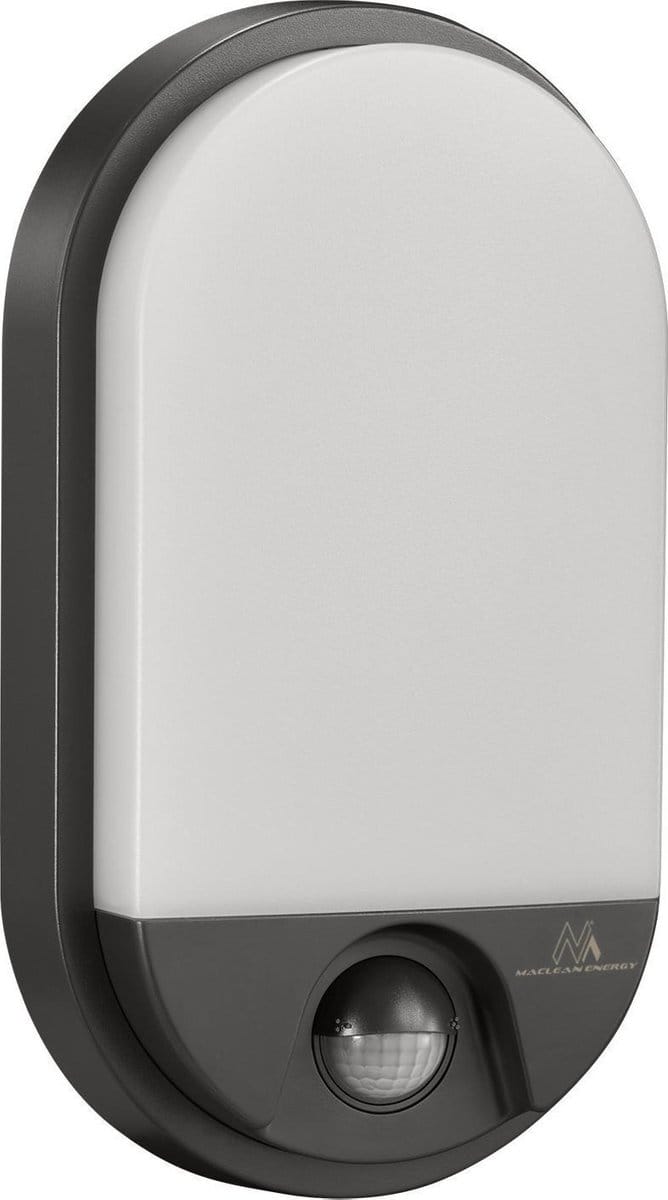 Maclean MCE340 GR LED lamp met infrarood bewegingssensor - 1100lm  - 15W  - IP54 - grijs