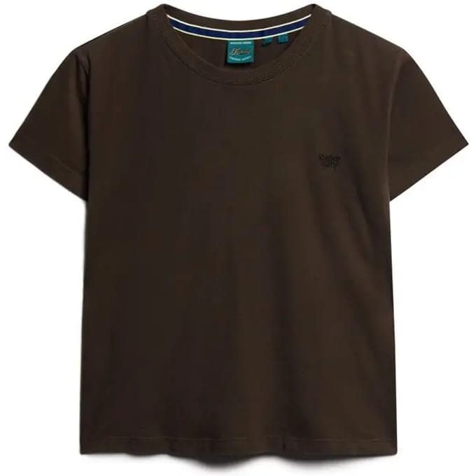 Superdry Essential Logo Slim Fit T-shirt Bruin Grootte: 36
