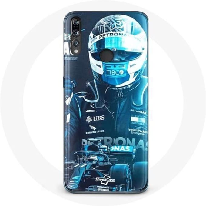 Coque pour Huawei p30 Formule 1 Valtteri Bottas Pilote de F1 Noir