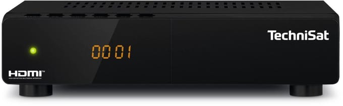 TechniSat HD-S 210 Satellite Receiver (DVB-S/S2, HDMI, USB Media Player, Pre-installed Channel List, Sleep Timer, Remote Control, EPG, Compact) – Black