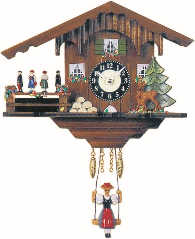 Engstler - 224 SQT - Wandklok met schommel - Quartz