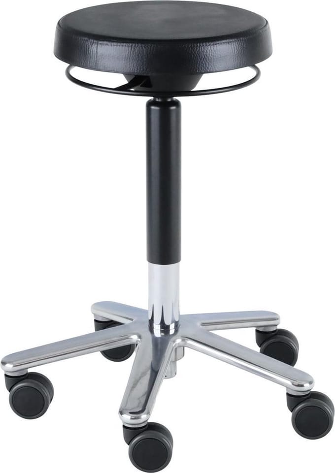 Wesjon - Tabouret PEB3060 Opdik - 3D neigmechaniek - chrome - PUR zitting