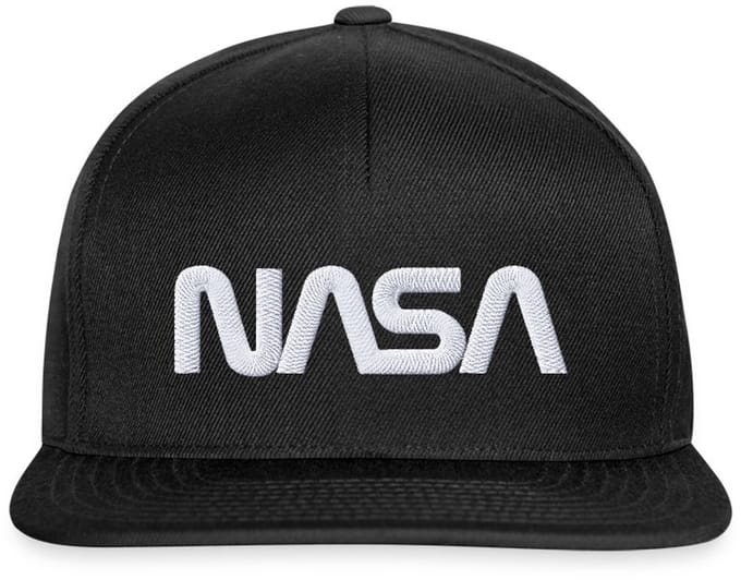 NASA Logo Wit Borduurwerk Snapback cap