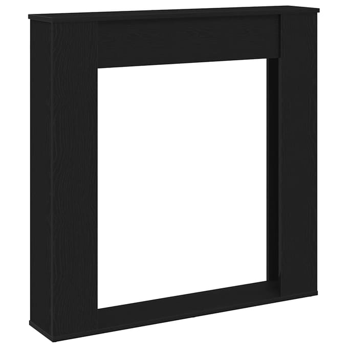 Habillage de cheminée finition Chêne Noir 100 x 20 x 100 cm Bois d'ingénierie