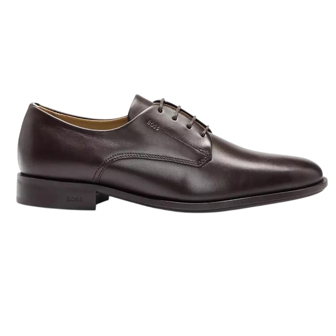 Boss Heren Colby Leren Derby Schoenen (Donkerbruin)