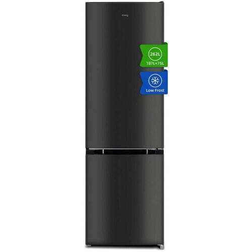 CHiQ Koel-vriescombinatie - 262 Liter - Low Frost - Slechts 39 dB - In Donker RVS - 12 Jaar Garantie op Compressor