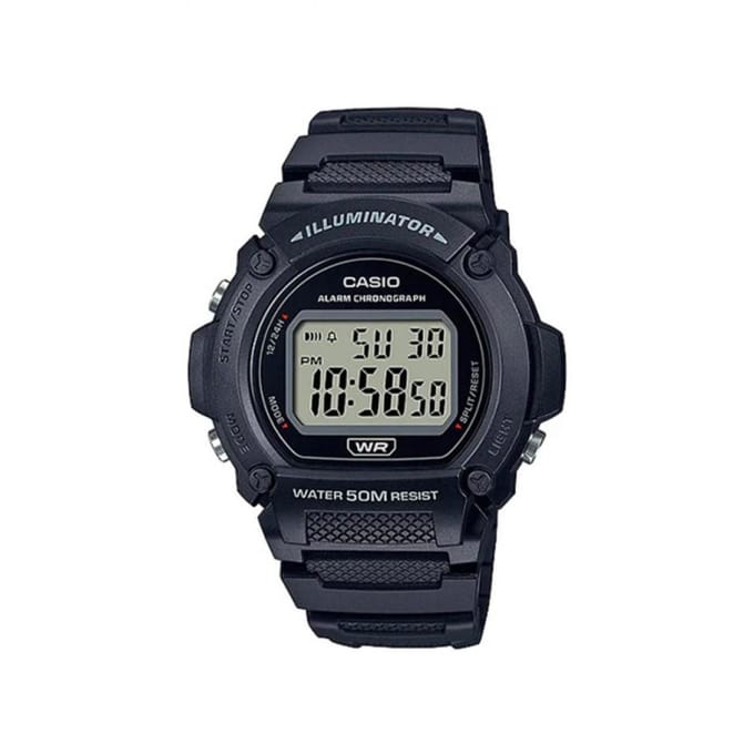 Casio W-219H-1ACVF Illuminator Digitaal Sporthorloge - Zwart