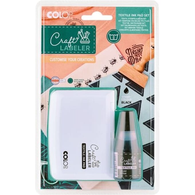 COLOP Craft Labeler Textiel Stempel Kussen Set