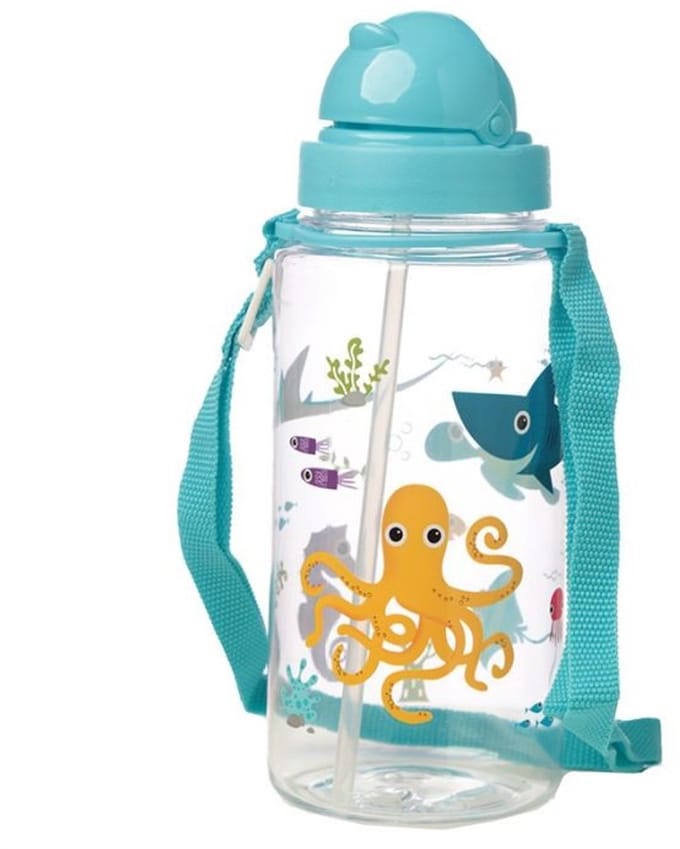 Drinkfles met rietje zeedieren - Puckator