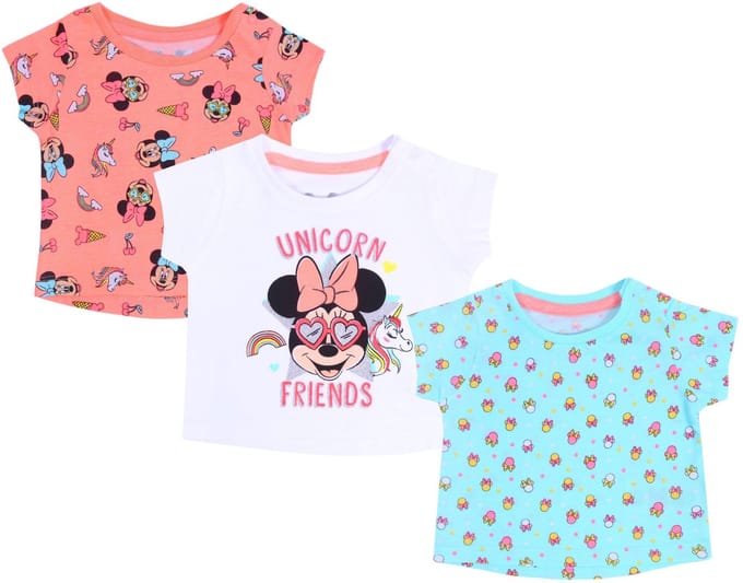 3 x gekleurde blouses Minnie Mouse DISNEY 3-6 m 68 cm