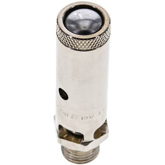 G 1/4'' vernikkeldMessing Vooringesteld Overdrukventiel 0.4 Bar DN 8 - SFL-BN-8-0P4-014