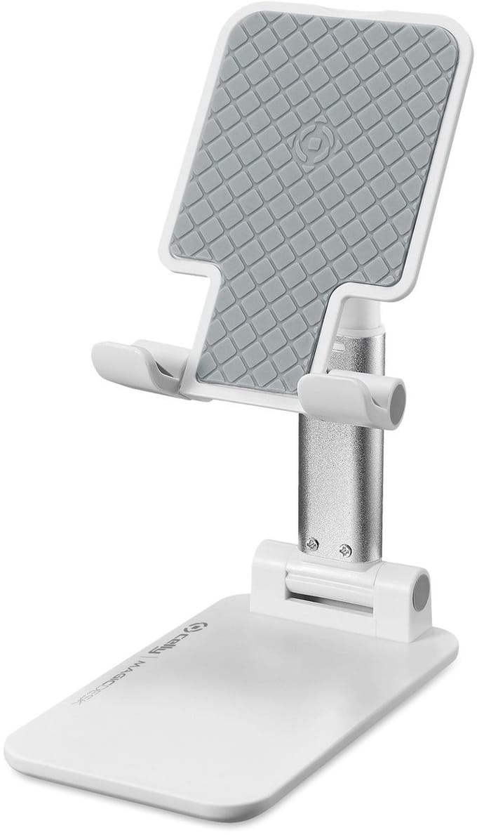 Celly - MagicDesk Telefoonhouder Bureau tot 10,5 inch - Kunststof - Wit -