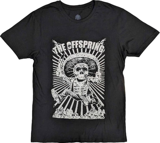 The Offspring - Jumping Skeleton Heren T-shirt - S - Zwart