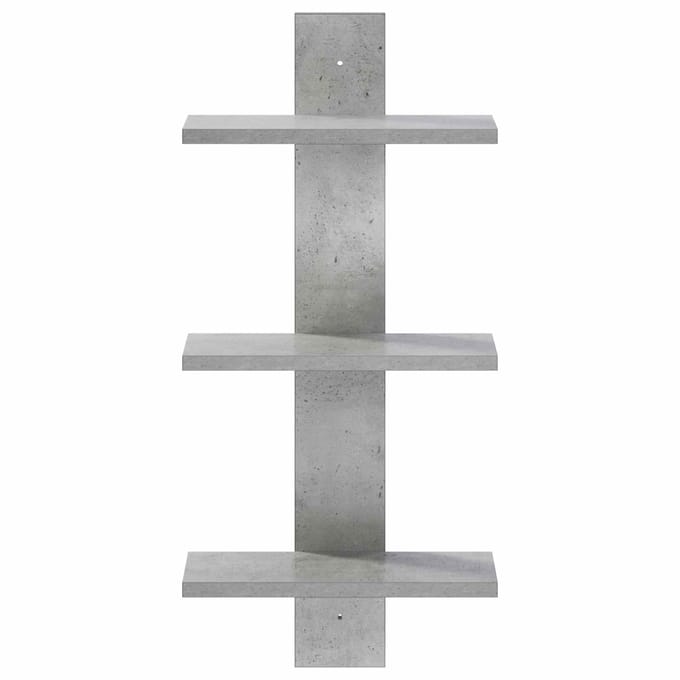 vidaXL - Wandplank - Betongrijs - 30 - x - 13.5 - x - 64.5 - cm - Bewerkt - hout