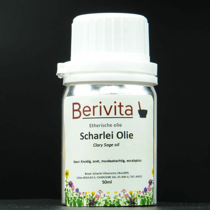 Scharlei Olie 50ml - Pure Clary Sage Etherische Olie van Scharlei bladeren en bloemen