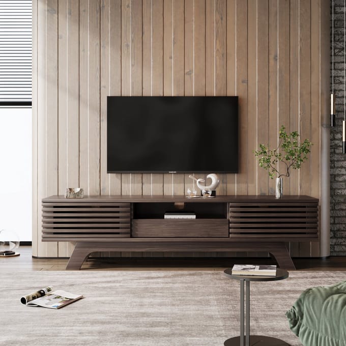 Natuurlijk Hout Spanplaat Retro Tv Meubel 150×35×44cm Woonkamer