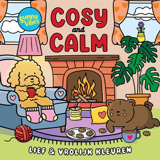 Sunny Vibes Cosy & Calm Cute & Bold Colouring Book