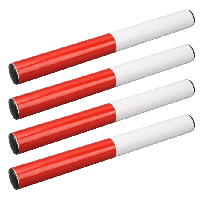 4 stuks Kinderen Hardlopen Estafette Stok PVC Stok Rood en Wit Atletiek Estafette red