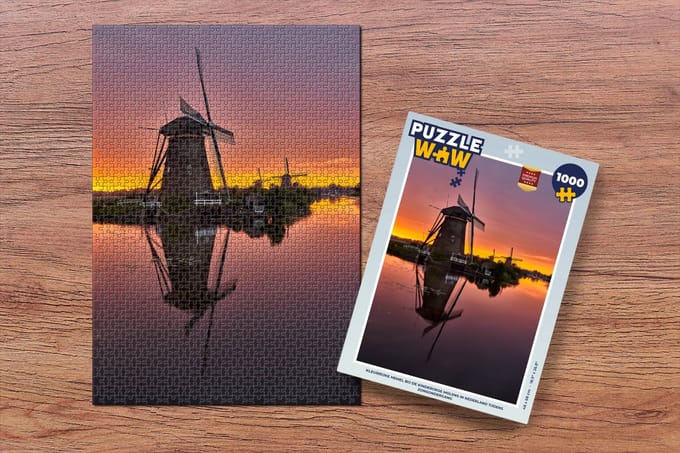 Puzzel Molens - Horizon - Nacht - Legpuzzel - Puzzel 1000 stukjes volwassenen