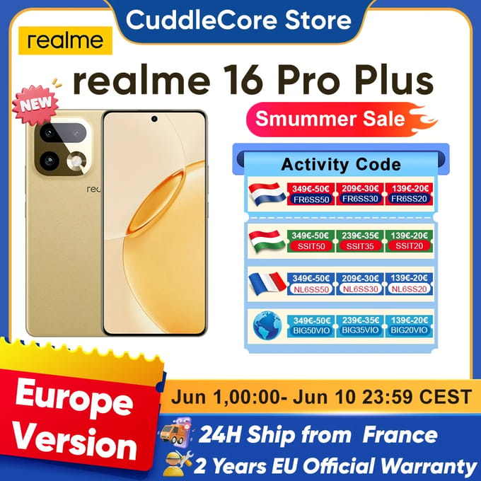 realme 16 Pro Plus 5G Global Smartphone Versie van de Smartphone 7 Gen 4 200MP Camera mAh Batterij 'amoled' amoled Hz gebogen scherm