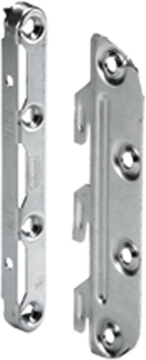 Hettich Bedverbindingsbeslag (ledikanthaak) 130mm (8-delig)