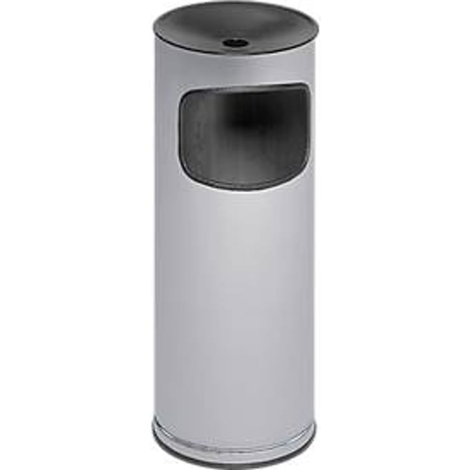 Combi-asbak, H 610 mm, zilver