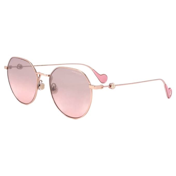 Moncler ML0156-K 28U glanzend rosÃ©goud roze bruin zonnebril