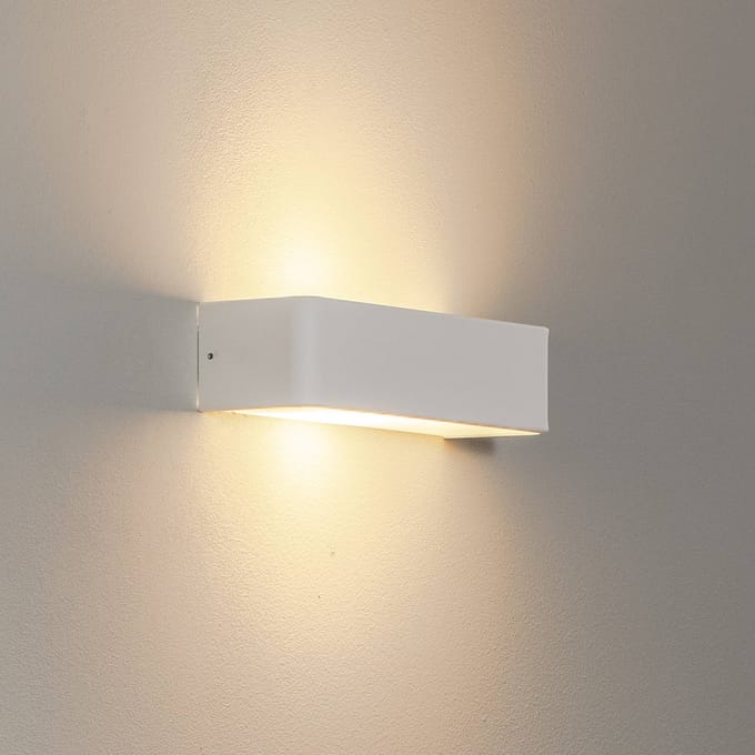 Argon Wandlamp Atrato, wit, staal, breedte 35 cm
