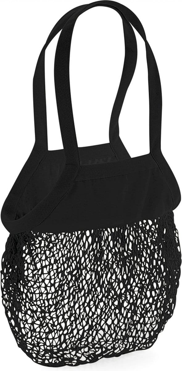 Organic Cotton Mesh Grocery Bag (Zwart)