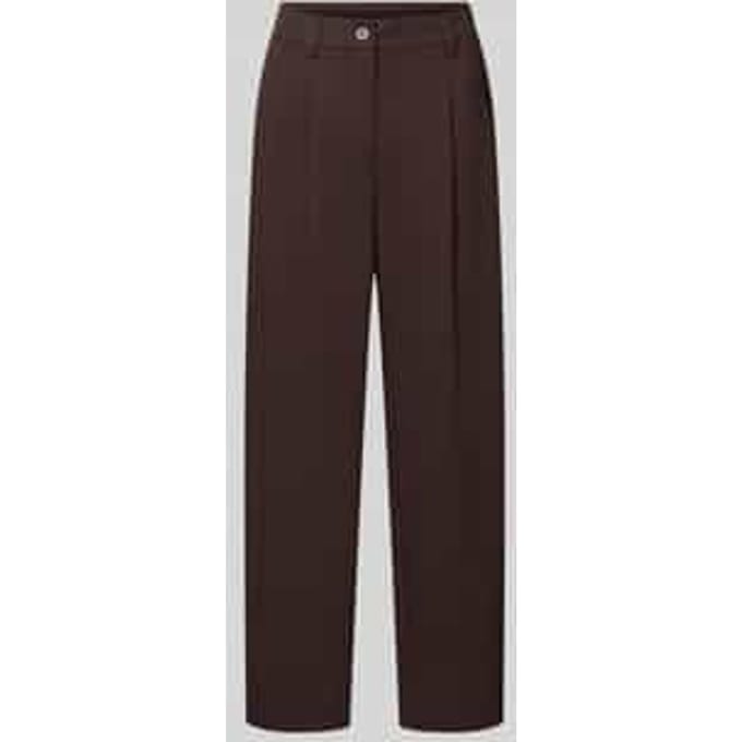 wide fit broek met viscose, model 'Nanni'