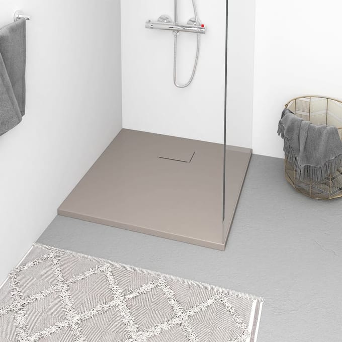 Vidaxl Receveur de Douche, SMC, Marron, 90 X 90 Cm