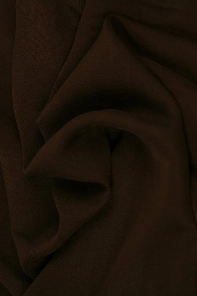 Chiffon stof - Bruin - 15 meter