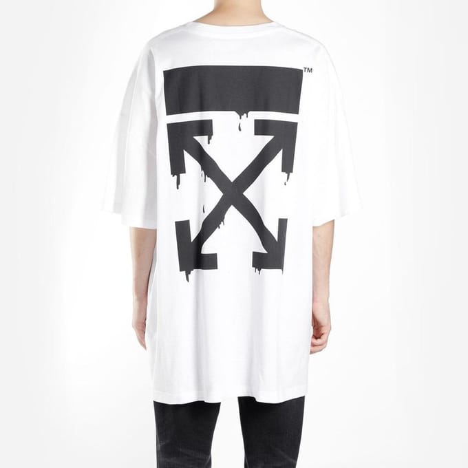 Off-White Bart Vrede Oversized T-shirt Wit Heren Tops OMAA066S191850340188 XS white