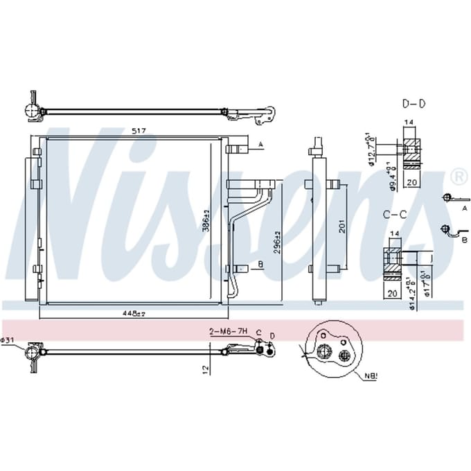 Condensator, airconditioning NISSENS 941184
