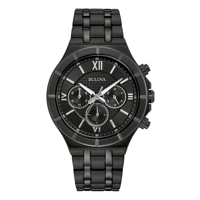 Bulova 98A242 Horloge - Staal - Zwart - Ø 41 mm