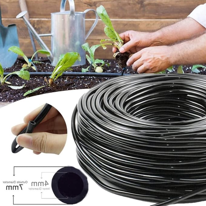 Druppelslang PVC - Micro irrigatie - Gazon bewateren - Flexibel materiaal - 20 meter - Zwart
