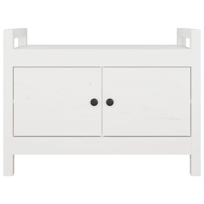 vidaXL - Halbankje - 80x40x60 - cm - massief - grenenhout - wit