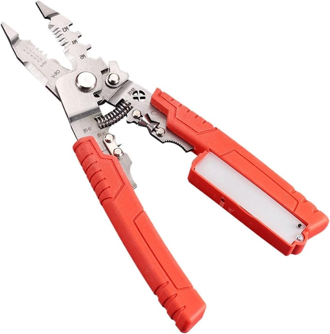 Striptang - Krimptang - Elektrisch Werk - Geïntegreerde Tester - 21.3 cm - Zwart