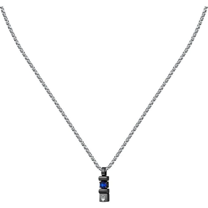 Maserati - JM334AXO05 - Ketting met hanger - Heren - 45+5cm - SAPPHIRE