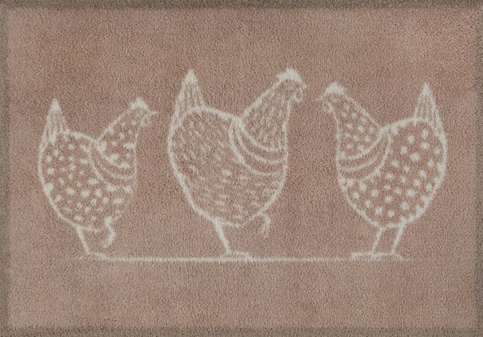 Kleen-Tex Turtle Wasbare Deurmat - Hens - 60 x 85cm