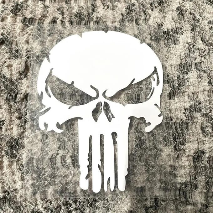 Gepersonaliseerde Reflecterende Autosticker Punisher Marvel Held Schedel Elektrisch Voertuig Motorfiets Decoratie Autosticker