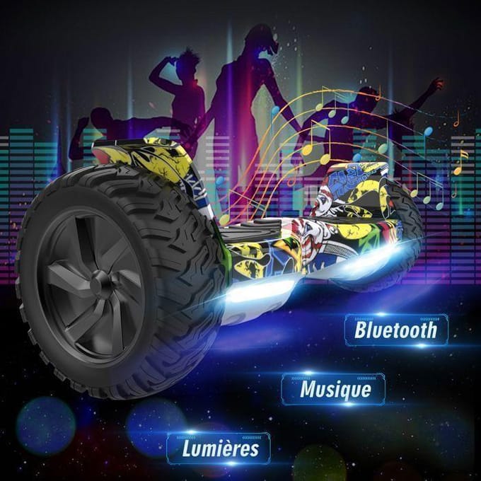 Hoverboard RCB 8,5 Inch Elektrische Scooter All-Terrain Gyropode Hummer Bluetooth LED + Hoverkart Karting Verstelbaar HIP-HOP