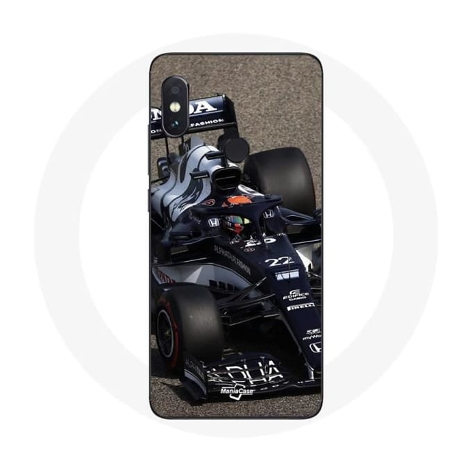 Coque - Formule 1 - Xiaomi Redmi Note 5 AI - Souple - Yuki Tsunoda - Bleu bleu