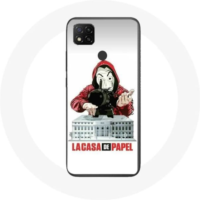 Coque - La casa de papel - Xiaomi Redmi 9C - Souple - Blanc - Protection blanc